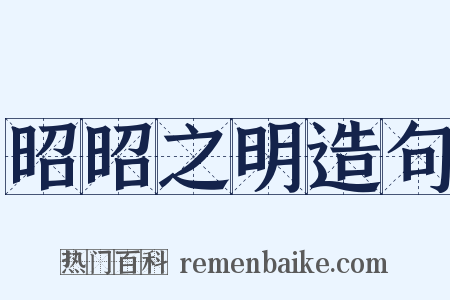 昭昭之明造句是什么意思的图片